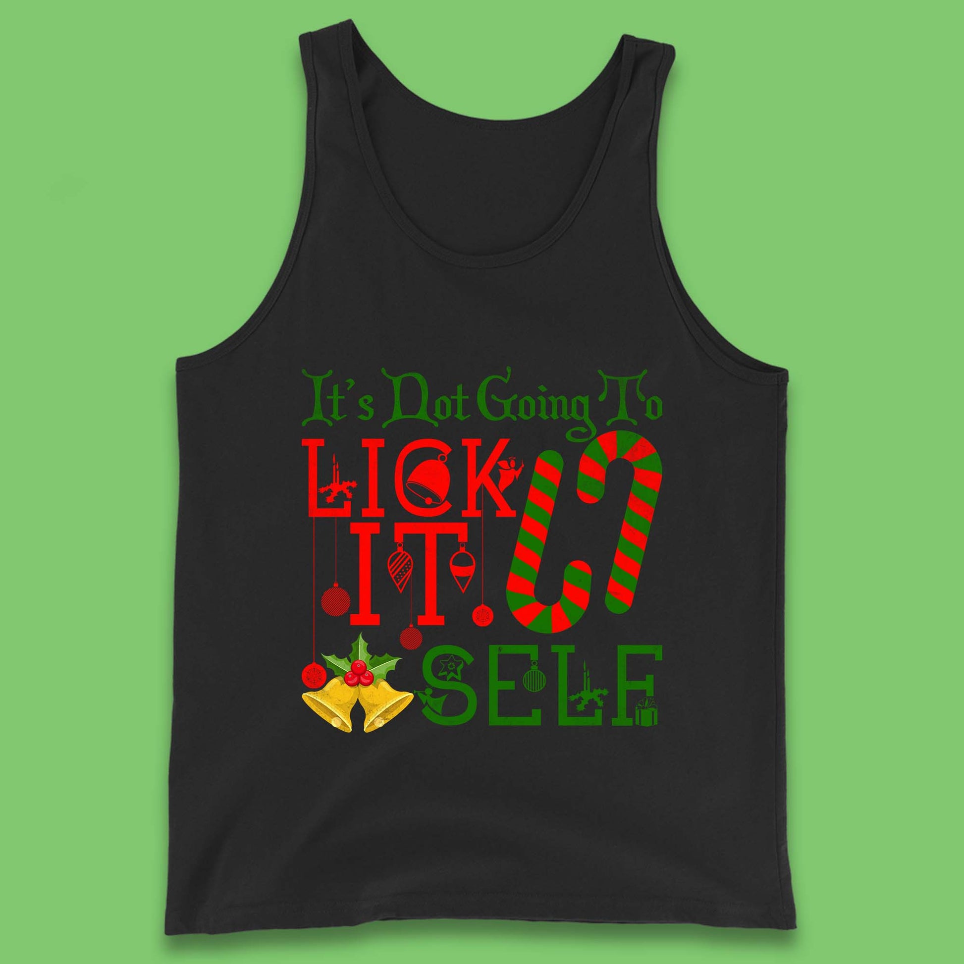 funny christmas candy cane tank top