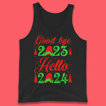 Good Bye 2023 Hello 2024 Merry Christmas Happy New Year Xmas Festive Celebration Tank Top