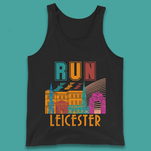 Run Leicester Festival Leicester Skyline Souvenir Race Leicester Running Tank Top