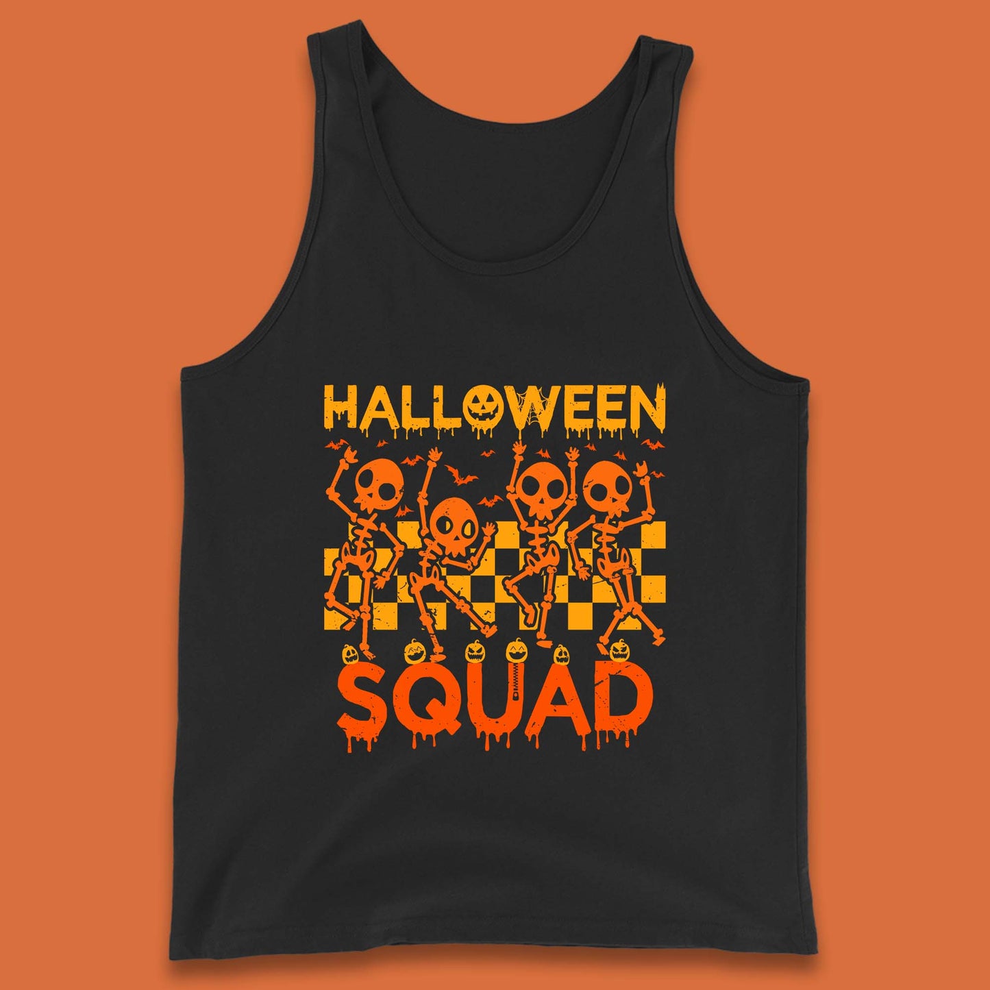 Halloween Squad Dancing Skeletons Squad Goals Dancing Halloween Skull Tank Top