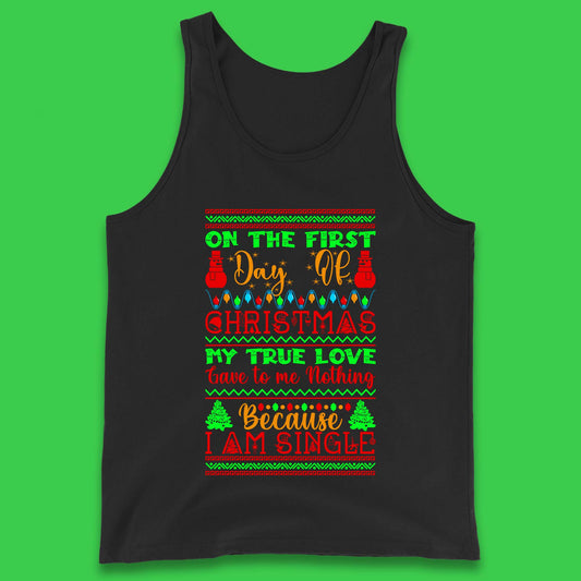 christmas single quote tank top