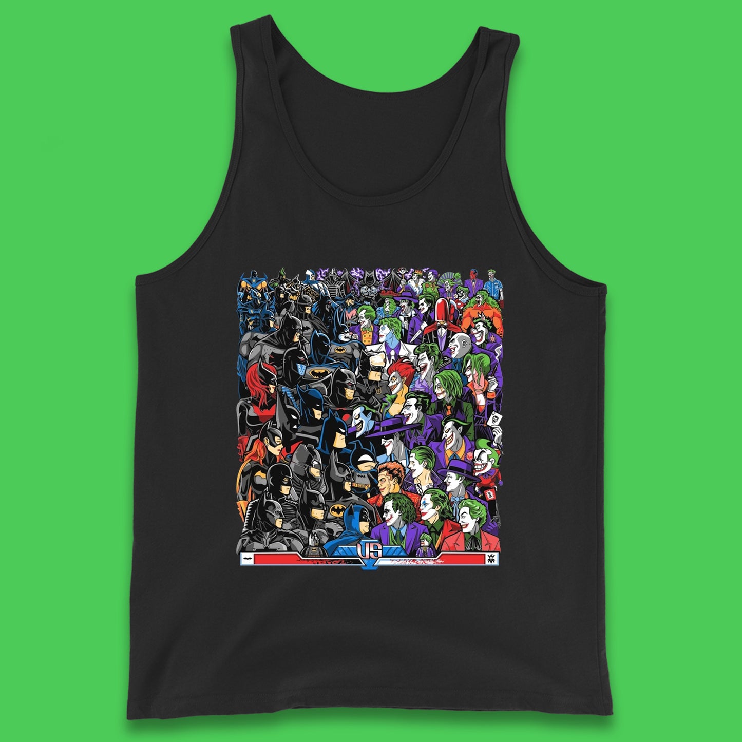 Bats VS Clowns DC Comics Batmans VS Joker Clowns Fighting Spoof Supervillain Comic Book Character Tank Top