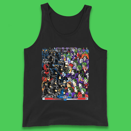 Bats VS Clowns DC Comics Batmans VS Joker Clowns Fighting Spoof Supervillain Comic Book Character Tank Top