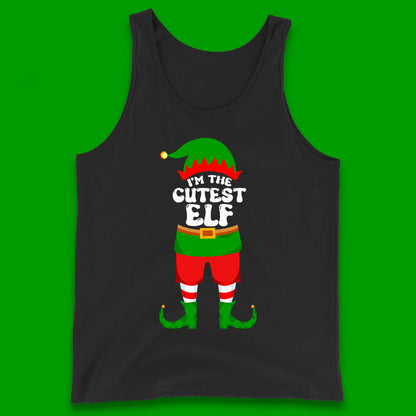 im the cutest elf christmas tank top