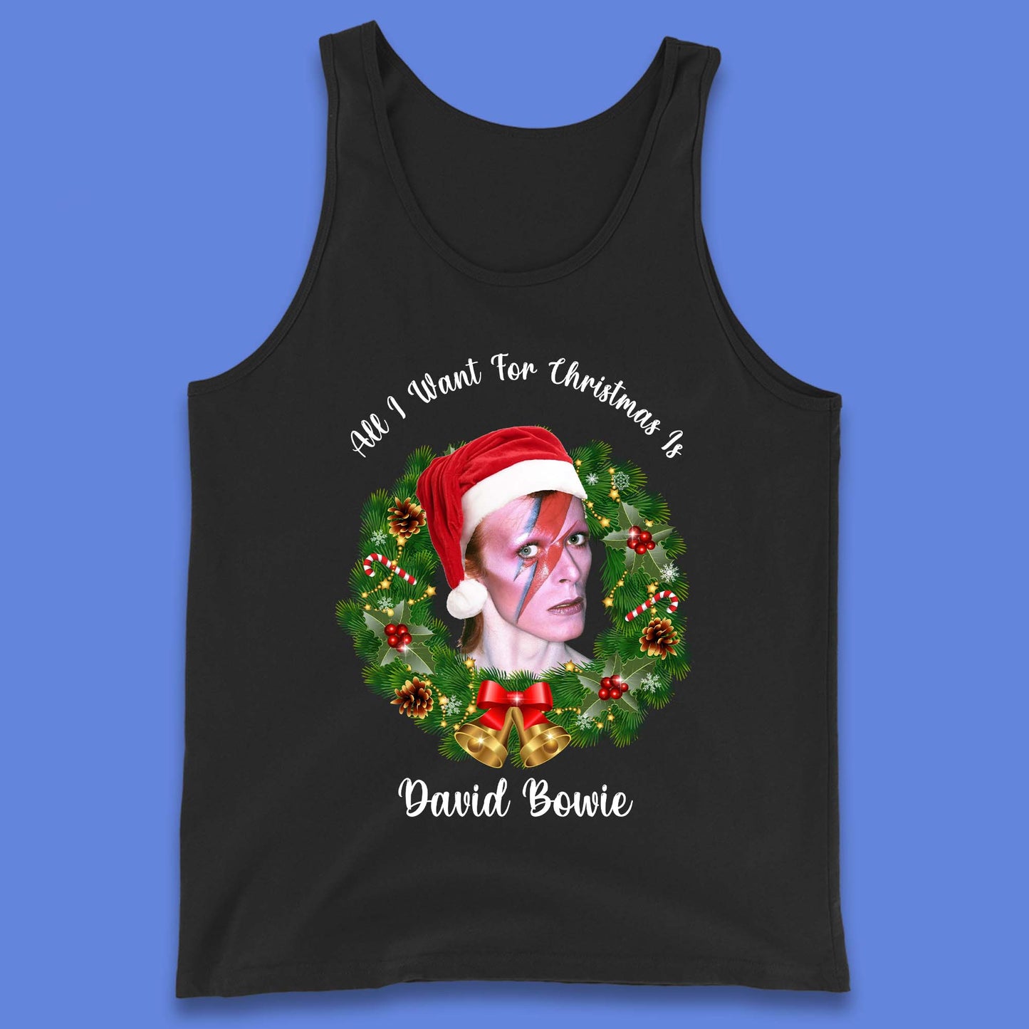 David Bowie Christmas Tank Top