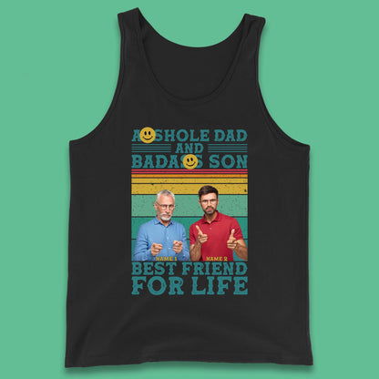 Personalised Asshole Dad And Badass Son Tank Top