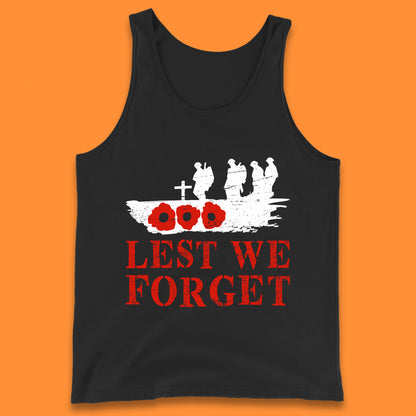 Lest We Forget Poppy Flower British Armed Force Remembrance Day Always Remember Our Heroes Tank Top