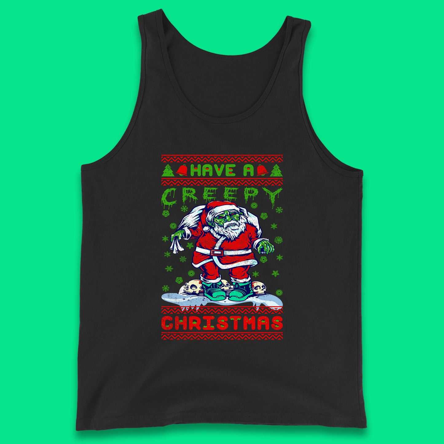 zombie santa claus tank top