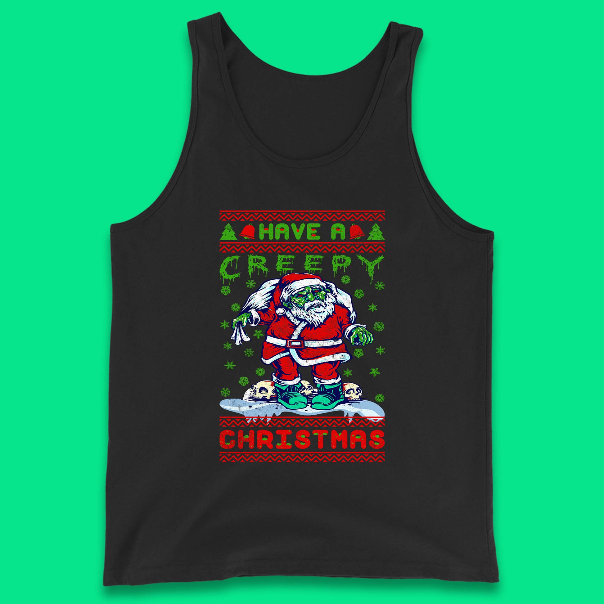 zombie santa claus tank top