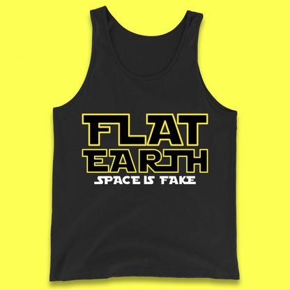 Flat Earth Space Is Fake Funny Conspiracy The Force Awakens Inspired NASA Lies Star Wars Inspired Tank Top