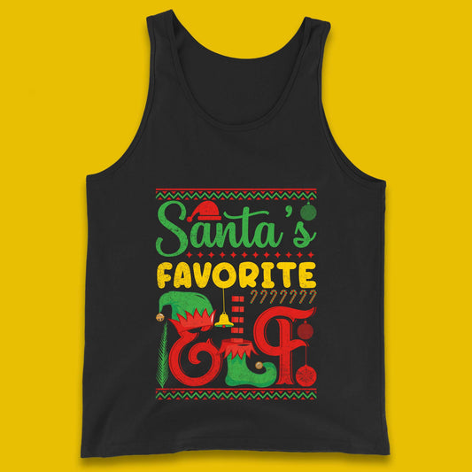 christmas santas favorite elf costume tank top