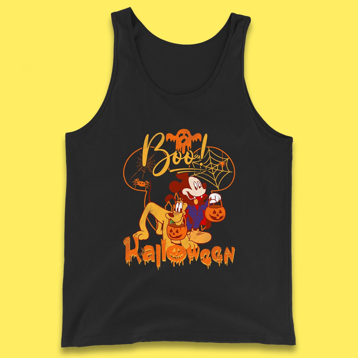 Boo Halloween Mickey Mouse And Pluto Friends Disney Halloween Disneyland Trip Tank Top