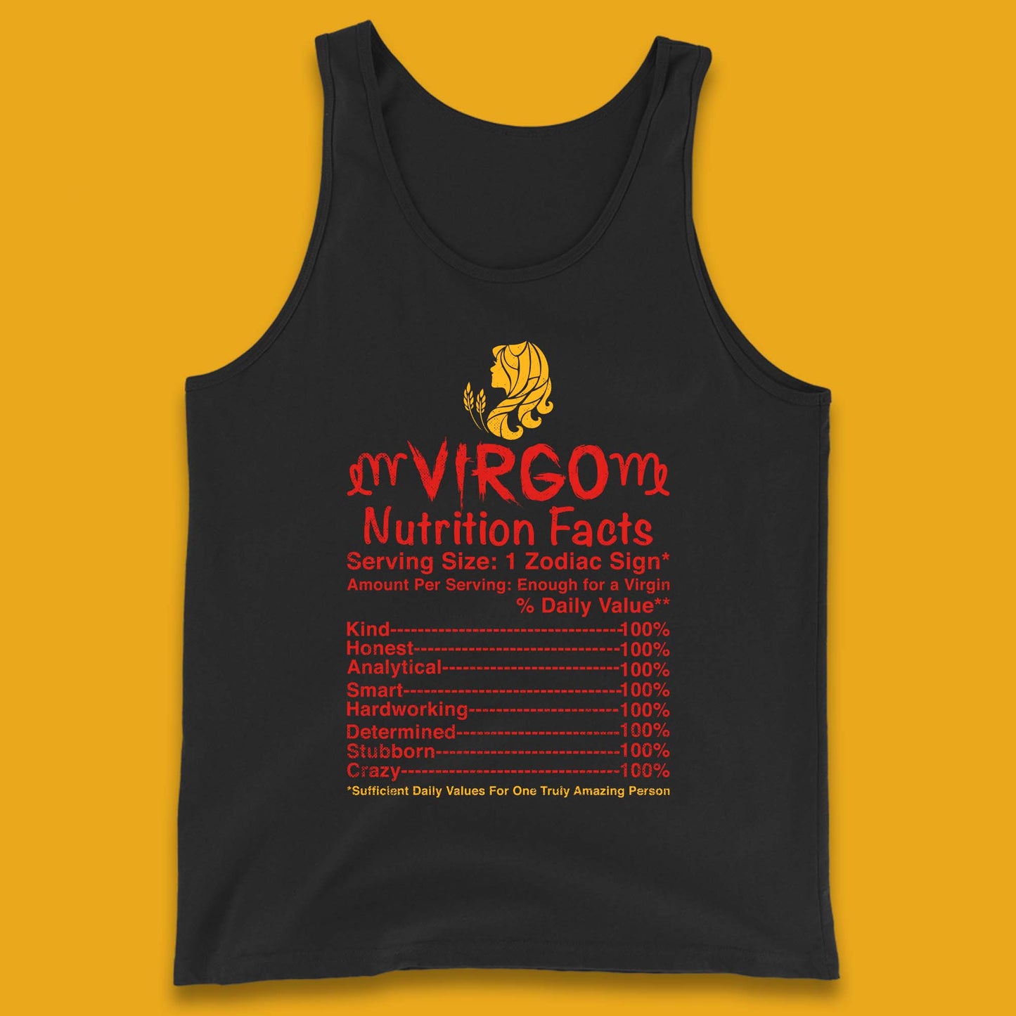Virgo Nutrition Facts Tank Top