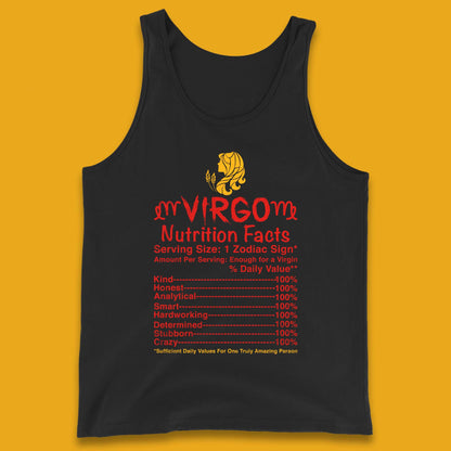 Virgo Nutrition Facts Tank Top
