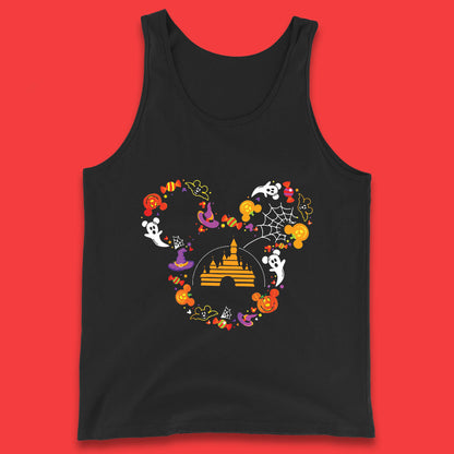 Halloween Mickey Mouse Disney Castle Halloween Elements Scary Boo Tank Top