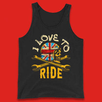 Biker Skull Helmet Motorcyclist Tank Top