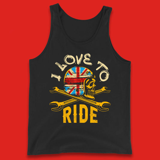 Biker Skull Helmet Motorcyclist Tank Top
