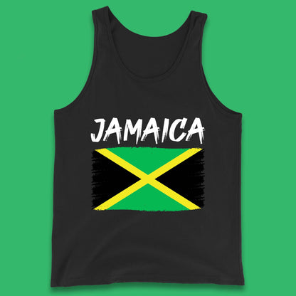 Jamaica Distressed Flag Country In The Caribbean Jamaican Flag Patriotism Tank Top