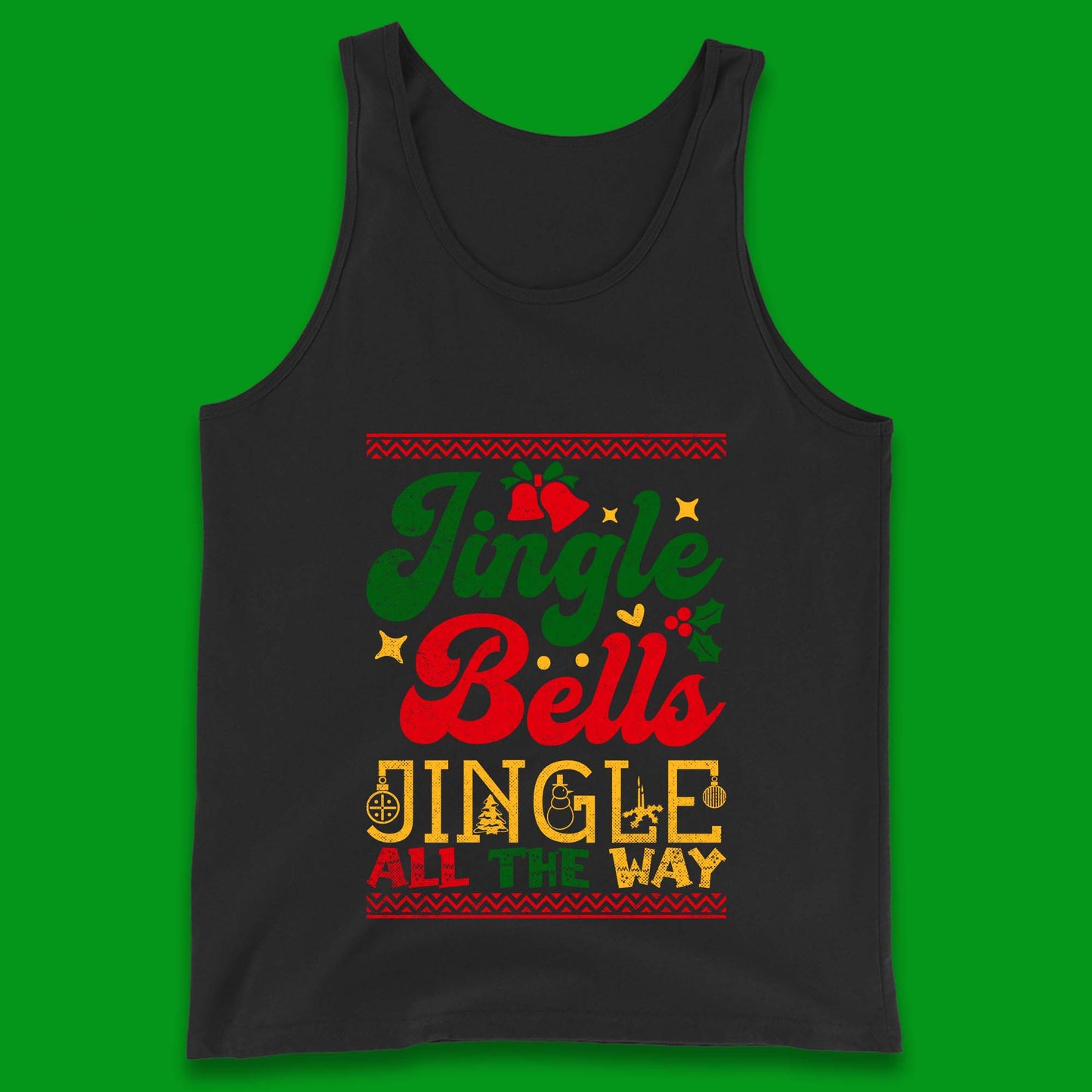 jingle bell christmas tank top