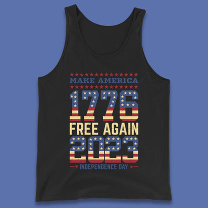 Make America Free Again 1776-2023 Independence Day Funny Free Speech Tank Top