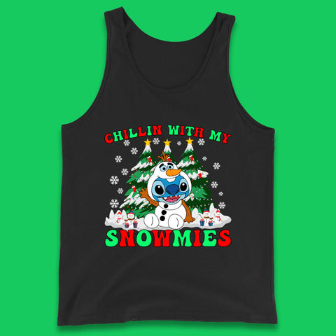 Snowman Stitch Christmas Tank Top