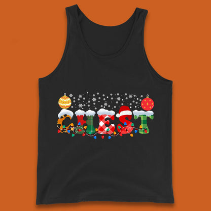 chest and nuts christmas snow winter tank top