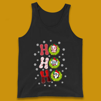 ho ho ho christmas animals tank top