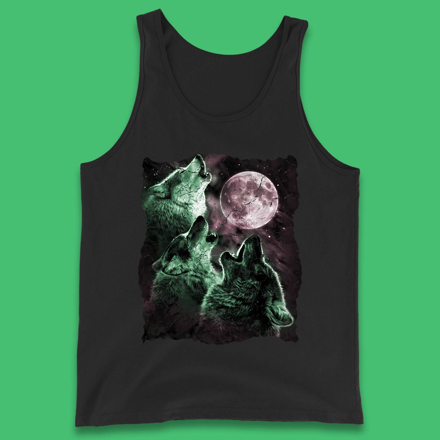 Three Wolf Howling At Moon Wild Free Wolves Three Wolf Dog Animal The Mountain Tank Top