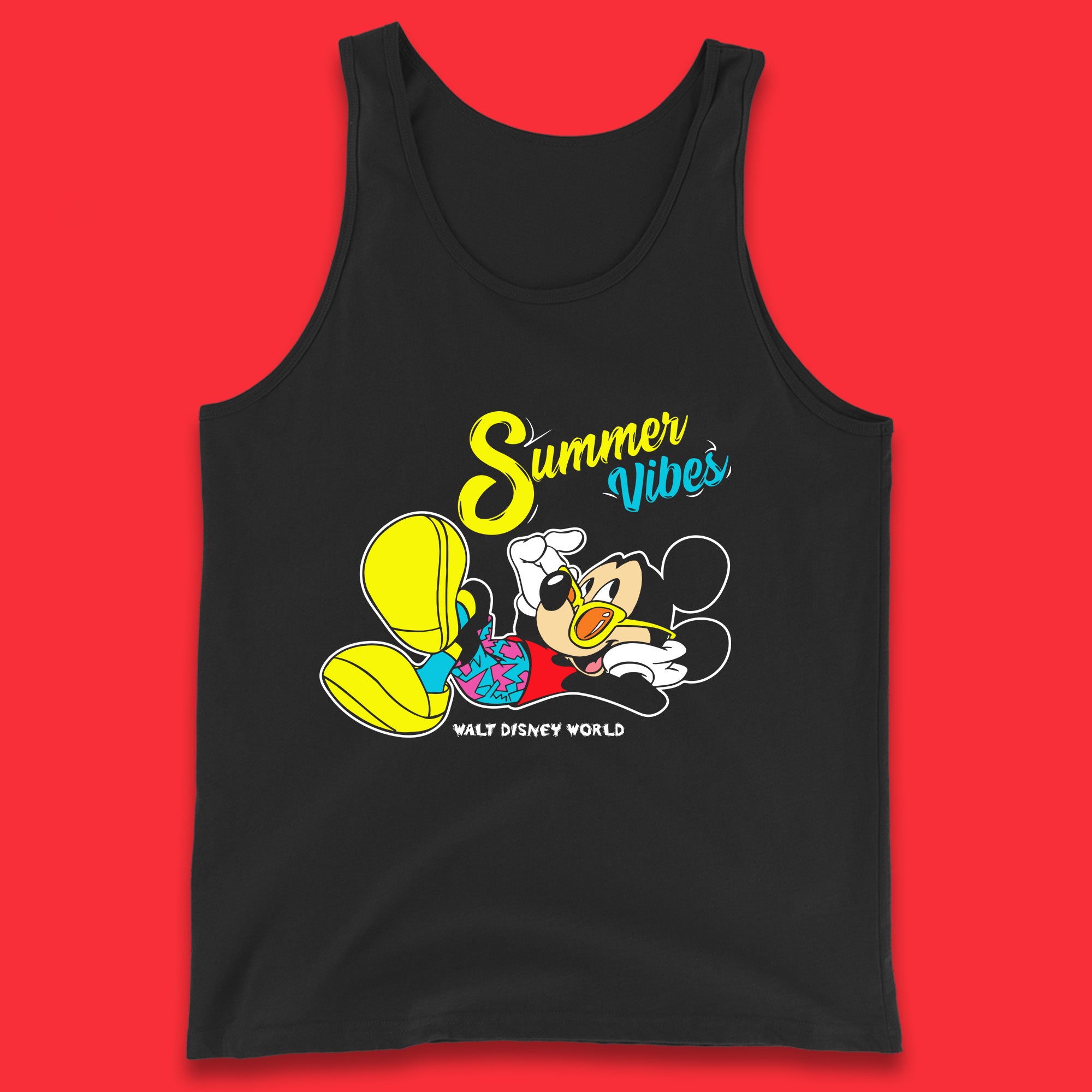 Summer Vibes Mickey Mouse Minnie Mouse Walt Disney World Disneyland Mickey Mouse Enjoying Summer Tank Top