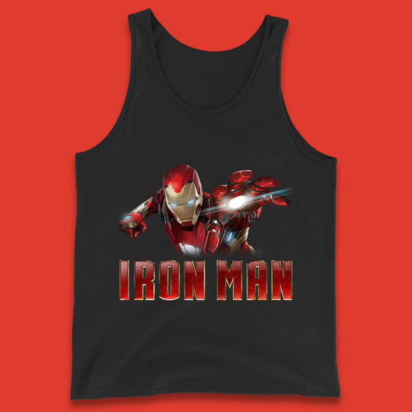 Iron Man Superhero Marvel Avengers Comic Book Character Flaying Iron-Man Marvel Comics Tank Top
