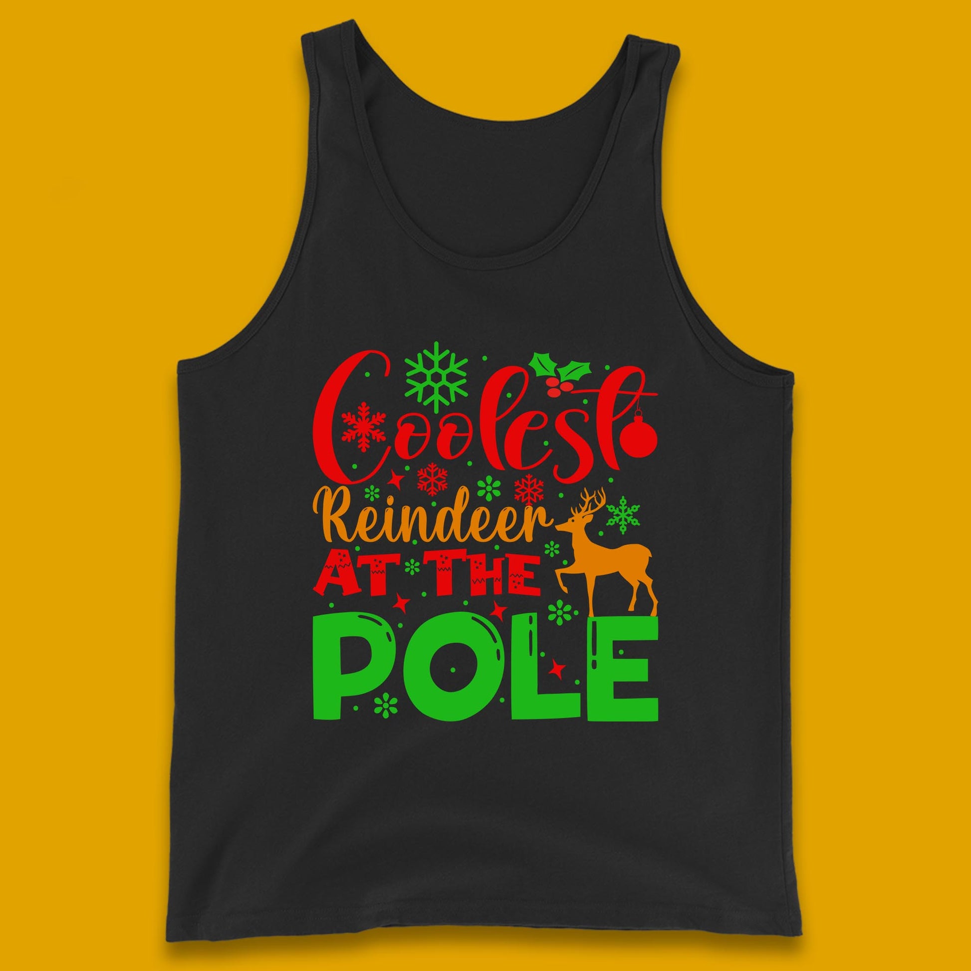 coolest reindeer tank top