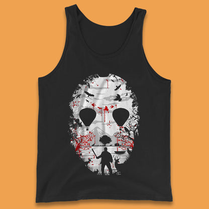 Crystal Lake Jason Voorhees Face Mask Halloween Friday The 13th Horror Movie Tank Top