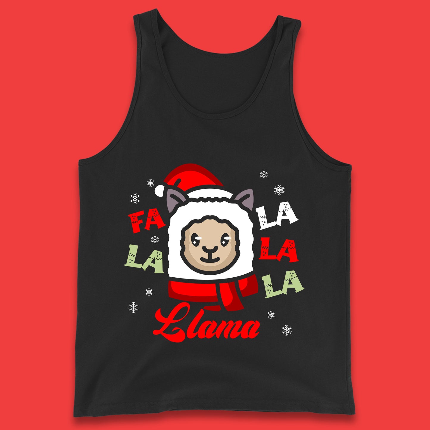 llama christmas tank top