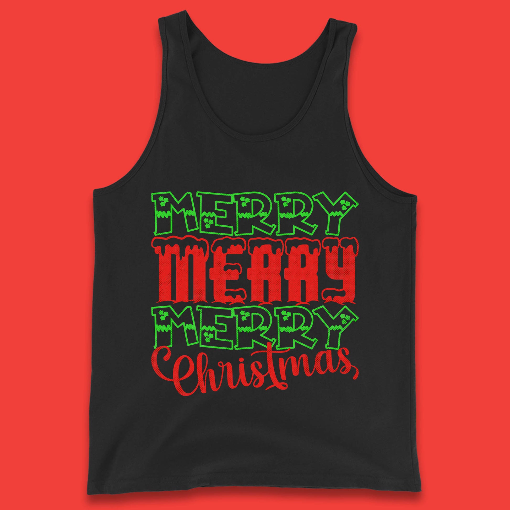 merry merry merry christmas tank top
