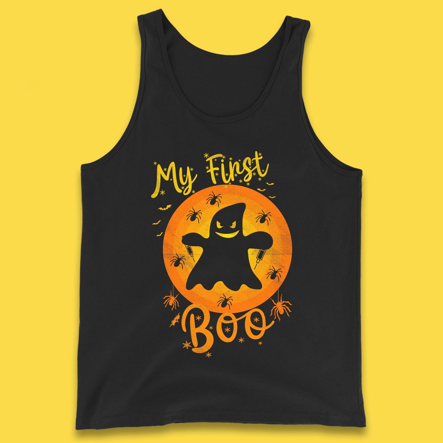 My First Boo Halloween Funny Boo Ghost Horror Scary Creepy Season Tank Top