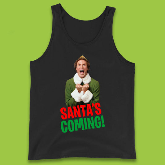 Elf Santa's Coming Christmas Tank Top