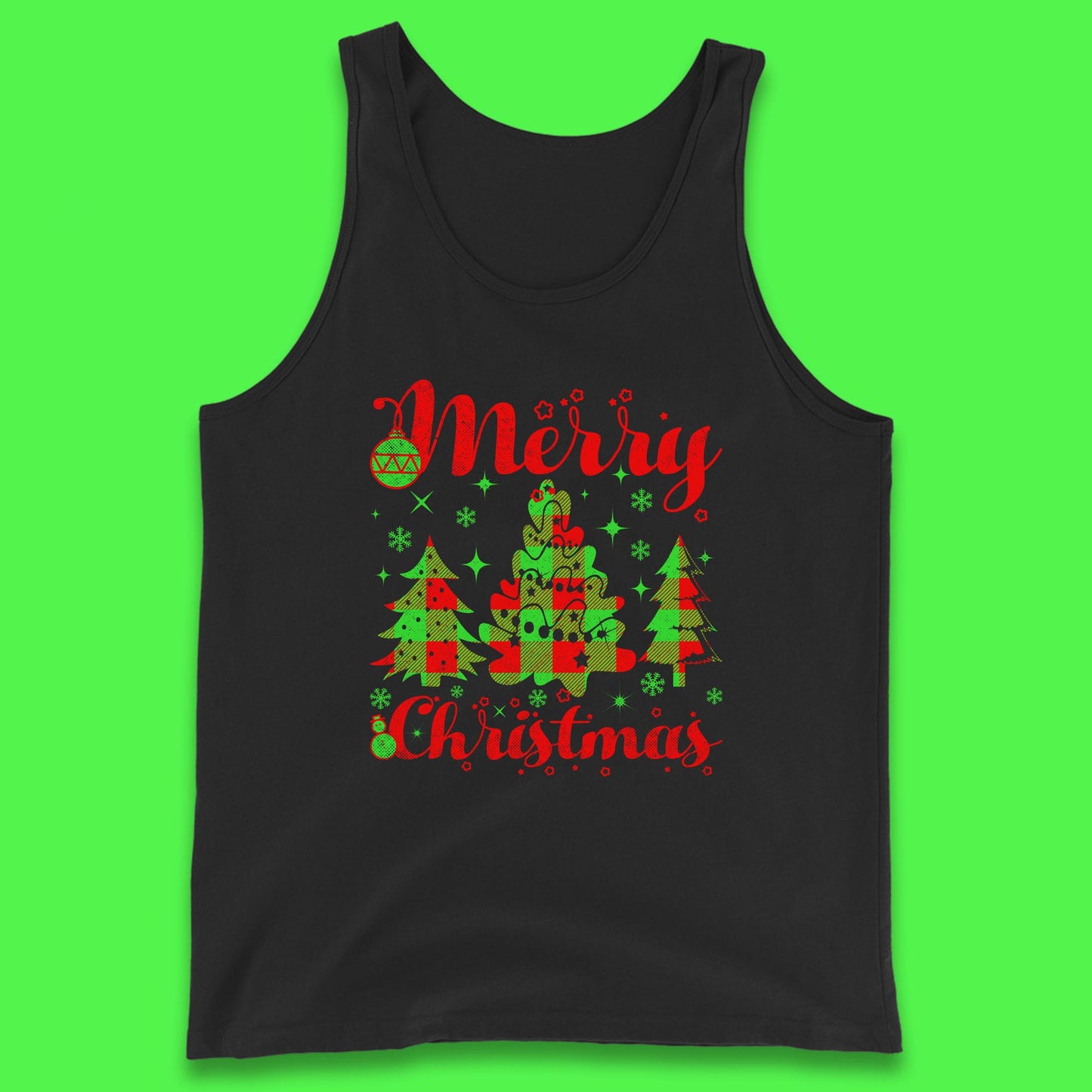 merry christmas trees tank top