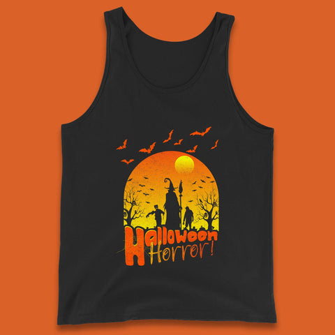Halloween Horror Halloween Night Witch With Zombies Horror Scary Tank Top