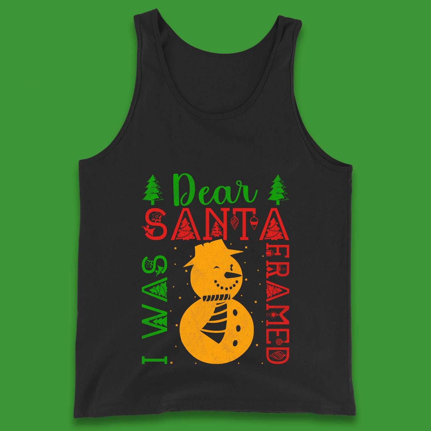 snowman christmas tank top