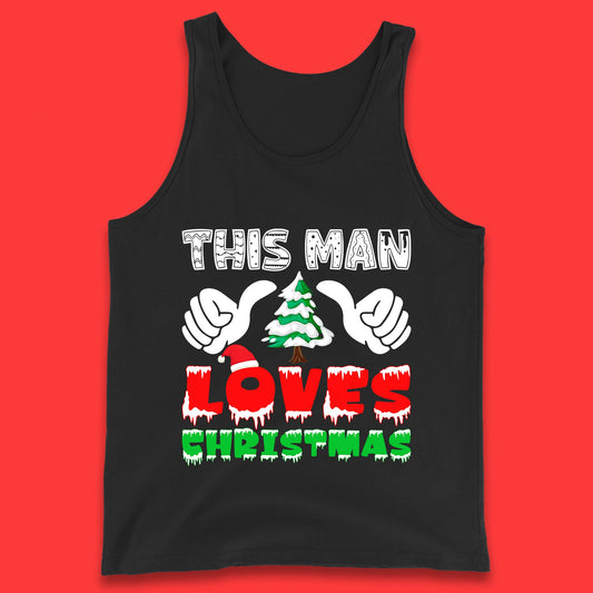 this man loves christmas tank top