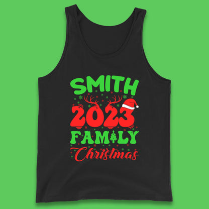 Personalised 2023 Family Christmas Your Name Xmas Matching Family Costume Tank Top