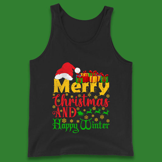 merry christmas and happy winter tank top