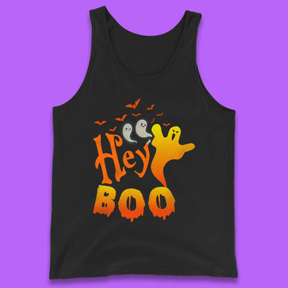 Whispers in the Moonlit Night Hey Boo Horror Scary Costume Halloween Boo Wear Tank Top