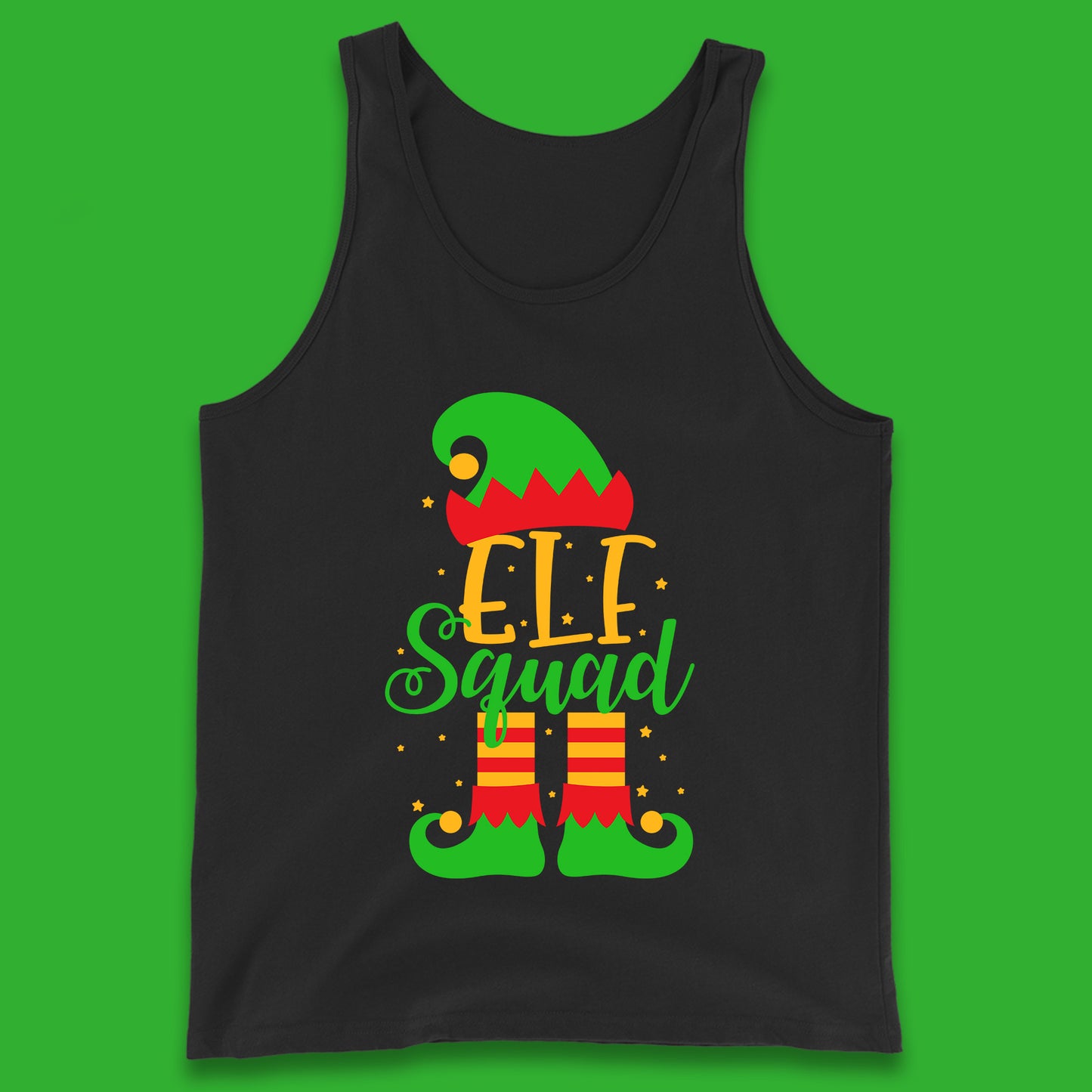 christmas elf squad tank top