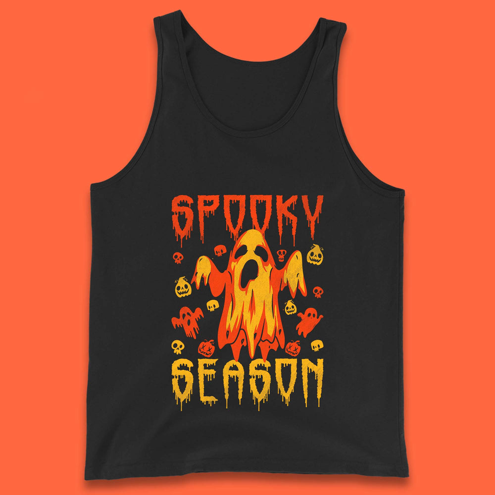 Spooky Season Halloween Ugly Scary Boo Ghost Halloween Vibes Tank Top