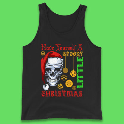 christmas skull tank top