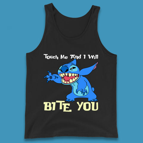 Touch Me And I Will Bite You Disney Stitch Angry Lilo & Stitch Cartoon Character Ohana Stitch Lover Tank Top