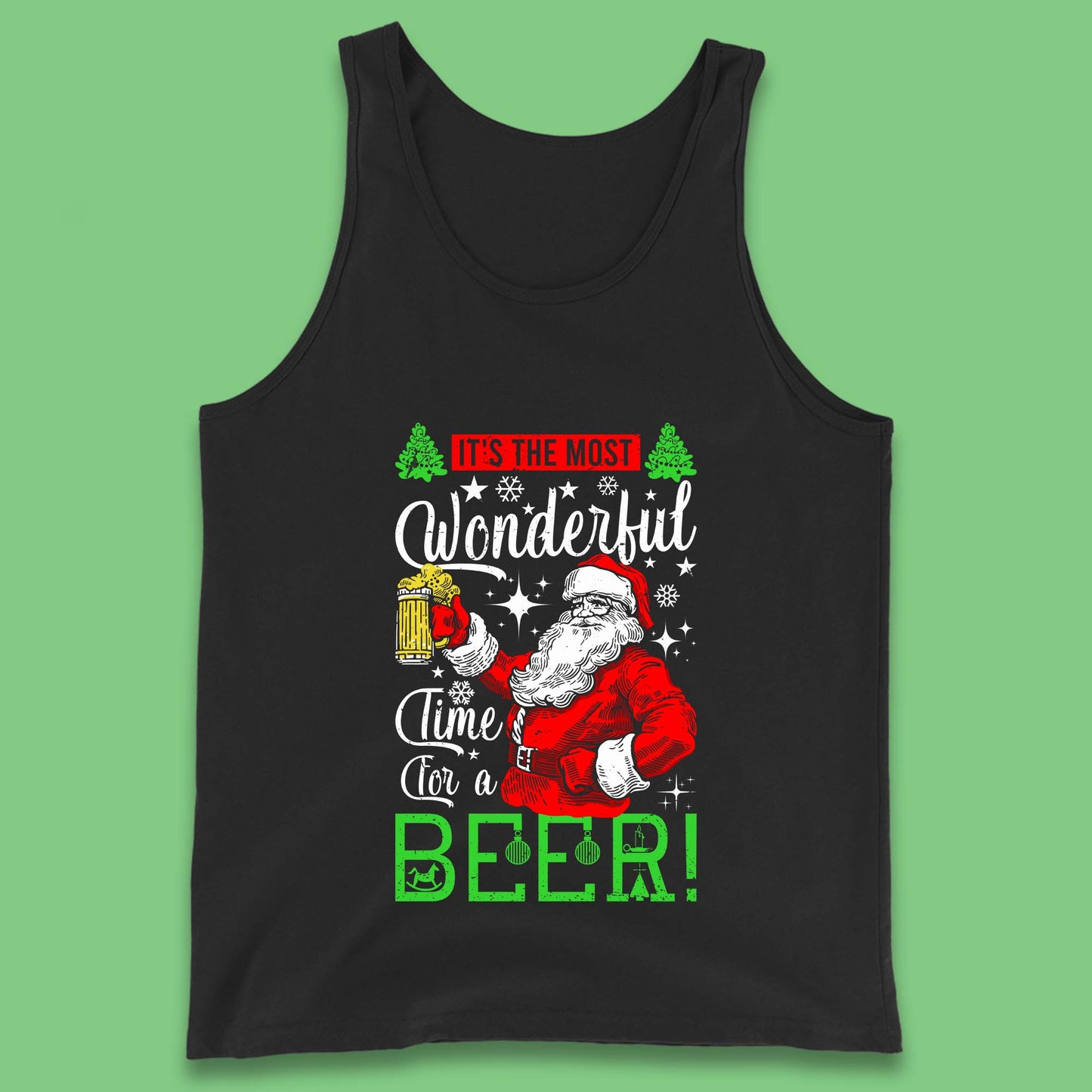 christmas santa bear tank top