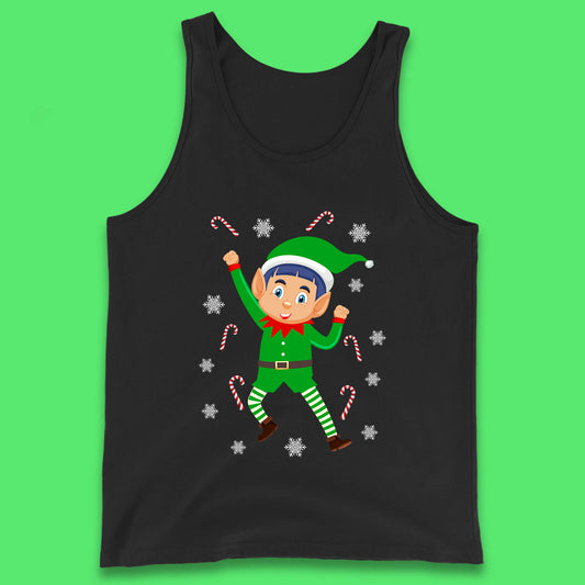 christmas elf cartoon tank top