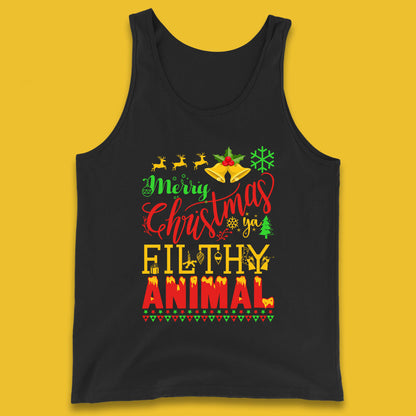 merry christmas ya filthy animal tank top